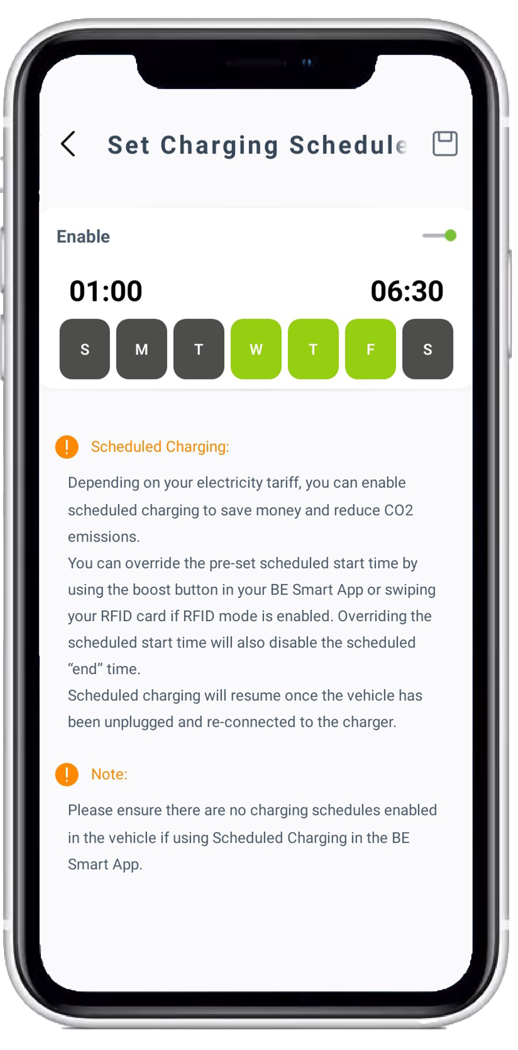 BE Smart4 Scheduled Charging